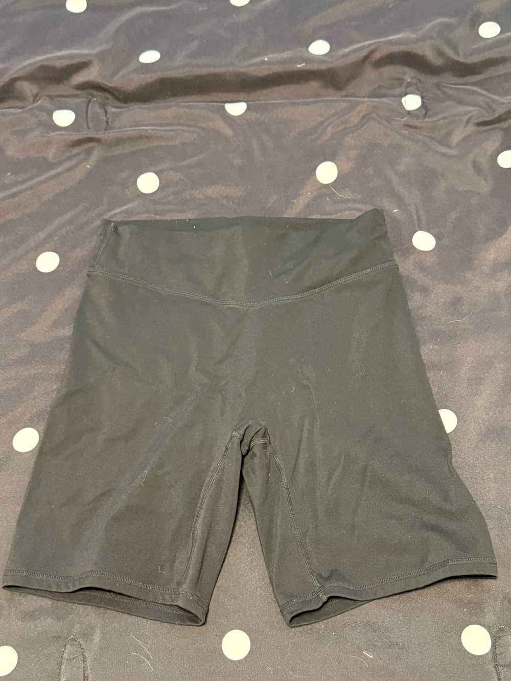 High-Waist Black Bike Shorts for Women